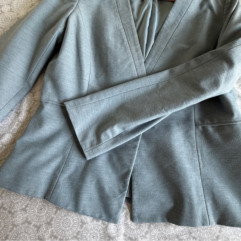 Antonio Melani Slate Blue One-Button Blazer Jacket Size 10 - Picture 5 of 11